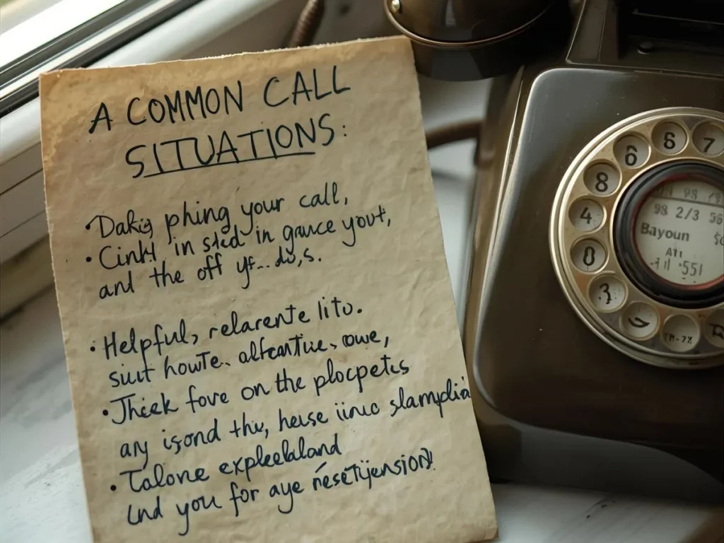 Phrases for Common Call Situations