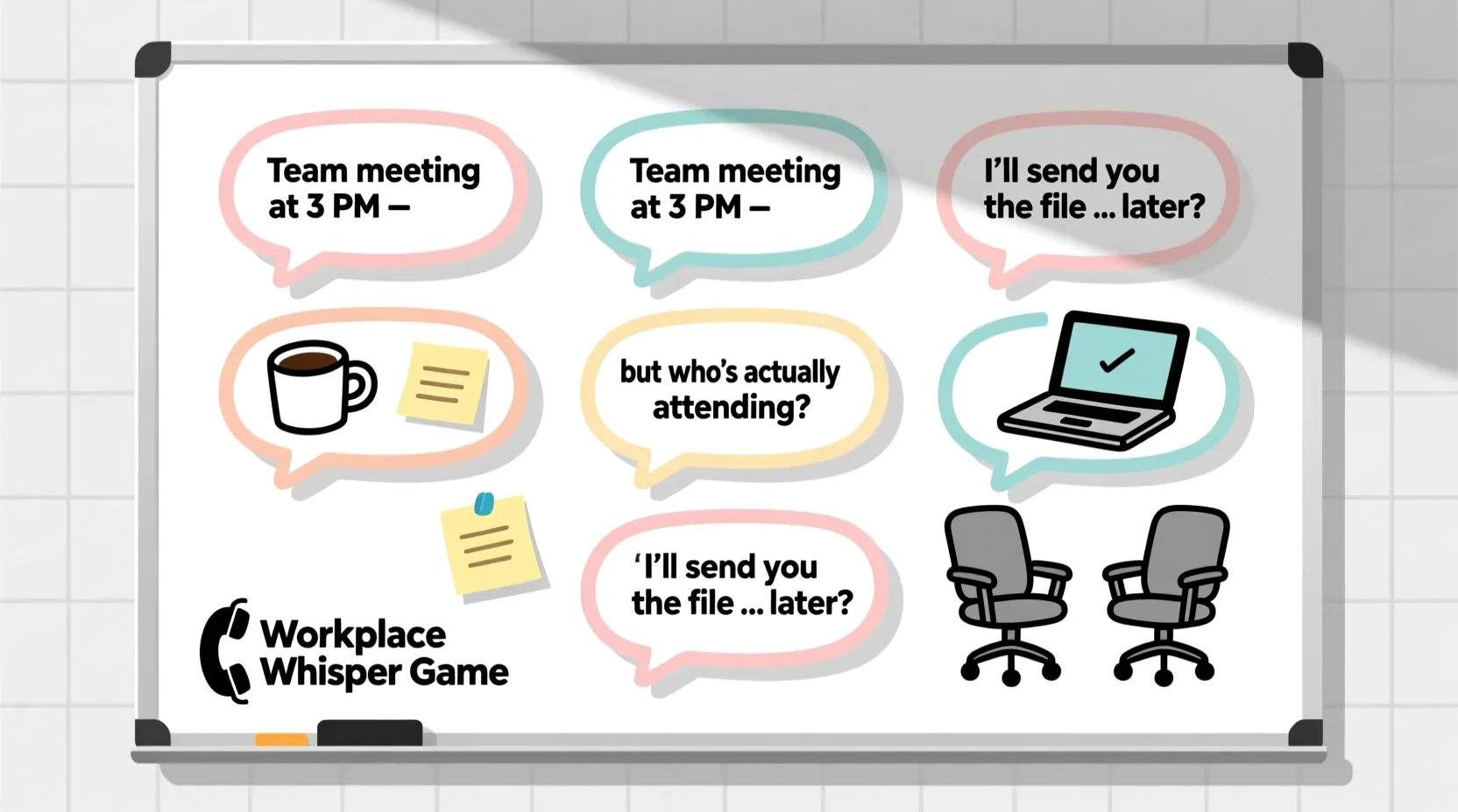 telephone game phrases for workplace